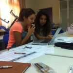 Nada and Dalia working